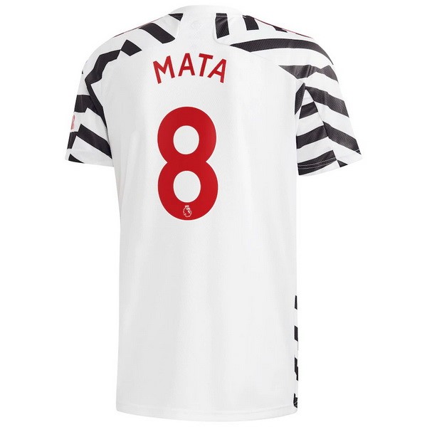 Maglia Manchester United NO.8 Mata 3ª 2020-2021 Bianco